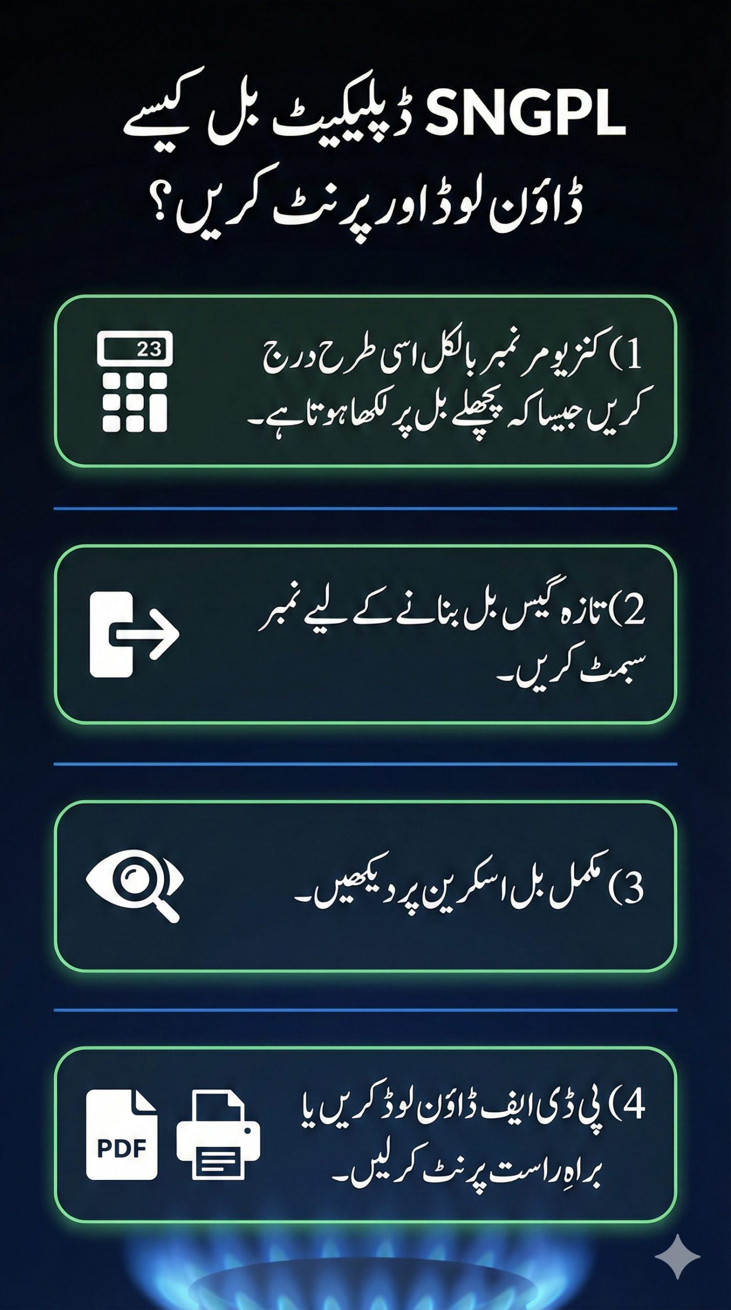 SNGPL Duplicate Bill Online – Check & Print Gas Bill Copy